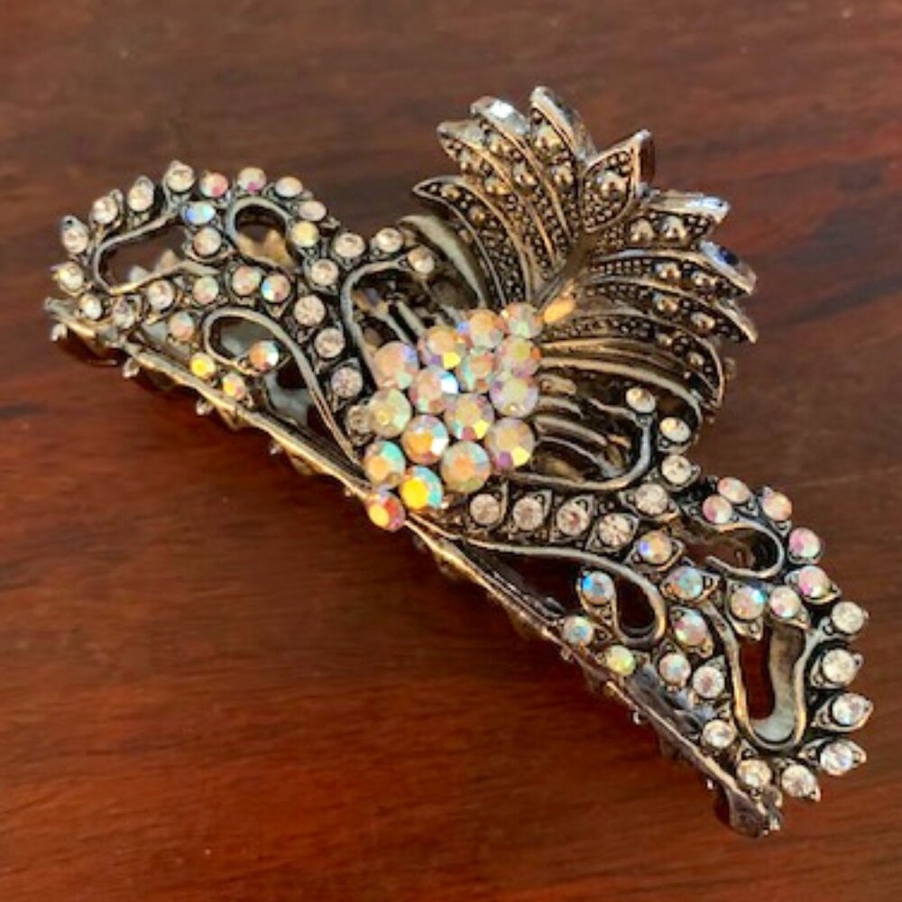 2 x *HP* Beautiful rhinestone claw hair fastener